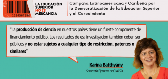 Karina Batthyány: «Los resultados de la investigación con financiamiento público no deben estar sujetos a cualquier tipo de restricción, patentes o similares»
