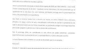JUNTA ELECTORAL CONADU- ACTA NRO. 6. ELECCIONES PERÍODO 2025 – 2029