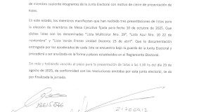 JUNTA ELECTORAL CONADU- ACTA NRO. 7. ELECCIONES PERÍODO 2025 – 2029