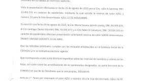 JUNTA ELECTORAL CONADU- ACTA NRO. 4. ELECCIONES PERÍODO 2025 – 2029
