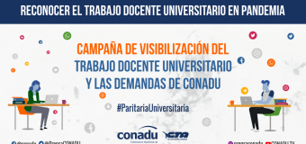 La CONADU desarrolla la Jornada Nacional de Protesta para visibilizar el trabajo en la virtualidad y las demandas de la docencia universitaria