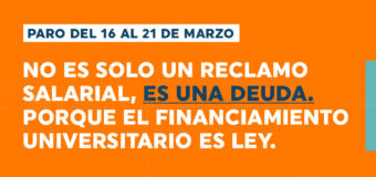 Paro en las Universidades Nacionales por el cumplimiento de la Ley de Financiamiento Universitario