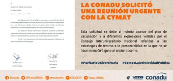 La CONADU reclama urgente reunión de la Comisión de CyMAT