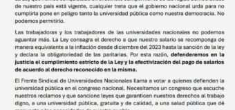 Defendemos la Ley de Financianciamiento Universitario en todos los frentes