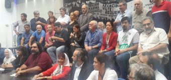 Conferencia de prensa contra las amenazas a Roberto Baradel