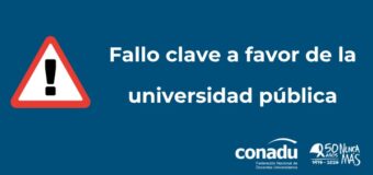 Fallo clave a favor de la universidad pública