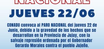 Repudiamos la represión en Jujuy y convocamos a paro nacional