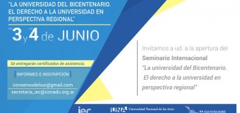 Seminario Internacional “La Universidad del Bicentenario. El derecho a la universidad en perspectiva regional”