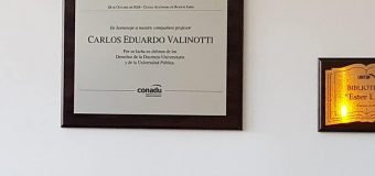 AFUDI homenajeó a Carlos Valinotti