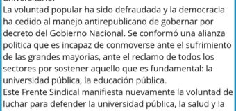 Jueves 10 de octubre: PARO TOTAL EN TODAS LAS UNIVERSIDADES